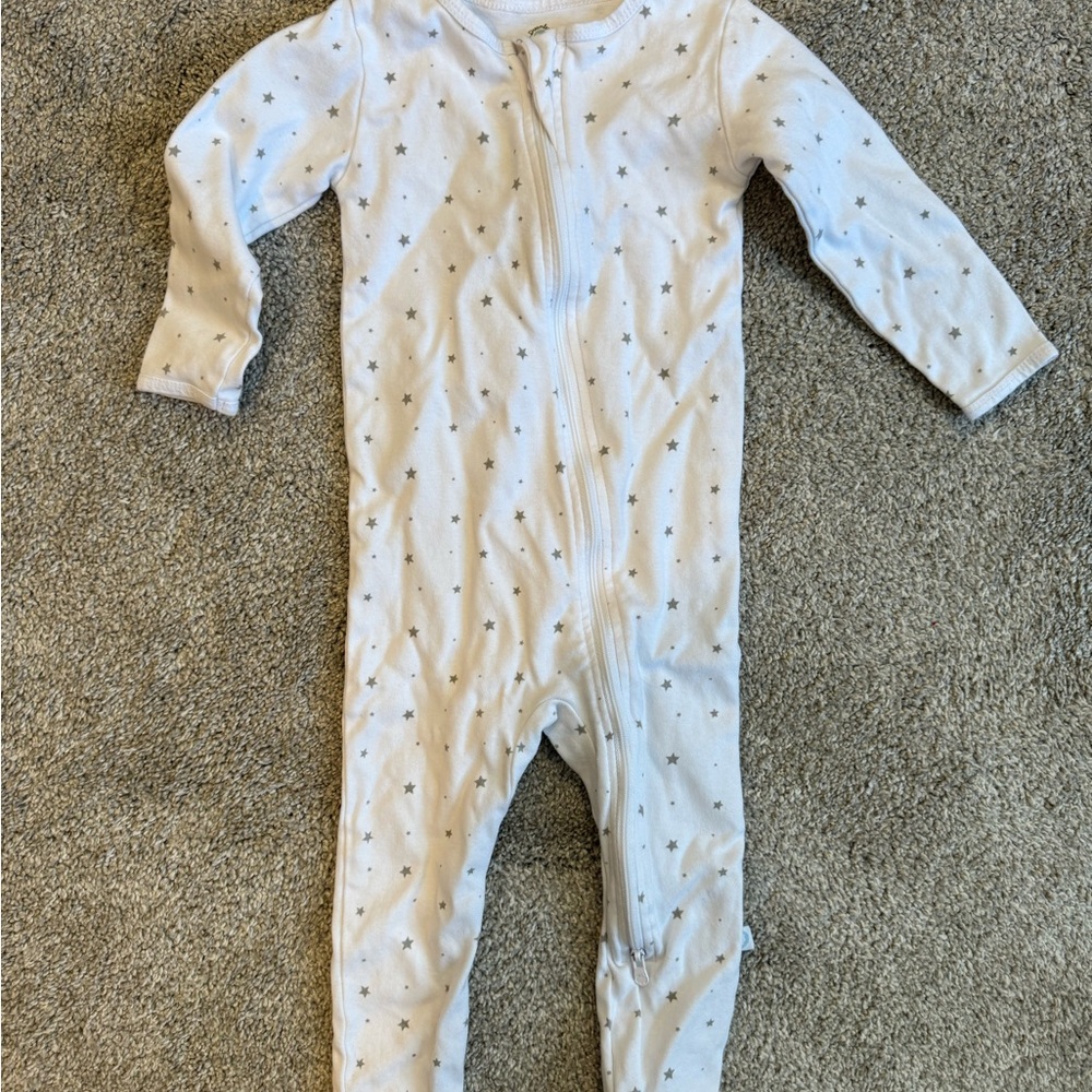Cozy White Starry Kids Footie